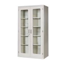 Glass Door Steel Medical Cabinet