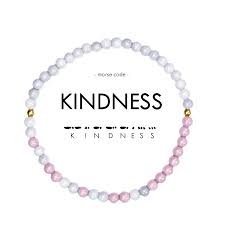 ethic goods morse code bracelet kindness light grey lilac