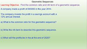 nth term of a geometric sequence mr
