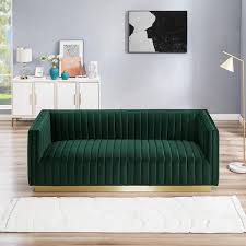 Atson Modern Furniture Luxury Living Room Dark Green Velvet Sofa Couch