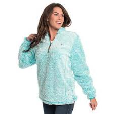 Heather Sherpa Pullover With Pockets In Oasis By The Southern Shirt Co