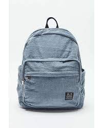 uo wide corduroy backpack in blue