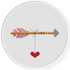 Charts Club Members Only Arrow And Heart Cross Stitch Pattern