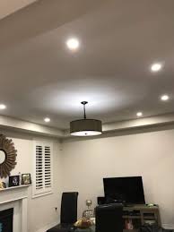stretch ceiling system with pot lights