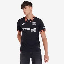 Browse the best official chelsea football kits, shirts, merch and the rest. Nike Chelsea 2019 20 Third Stadium Shirt Ss Black White Shirts Mens Replica Pro Direct Soccer