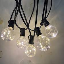 g40 string lights globe bulbs black