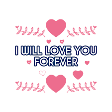 forever romance typography design