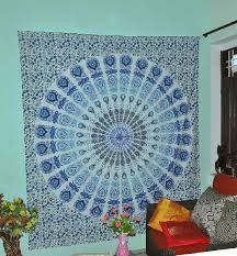 Turquoise Blue Cotton Wall Hanging