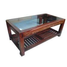 Glass Top Wooden Table क च क ट प