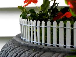 Fairy Garden Fence Miniature White