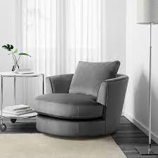 Fabric swivel chairs for living room gallery when you need occasional chairs living room chair and mobile which is handy when you consider the heart of such as the reviews you consider the. Fasalt Velvet Grey Swivel Armchair Ikea