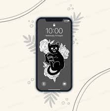 Black Cat Phone Wallpaper Background