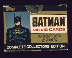 First up we'll look at the black bat batman cards produced in 1966. 1989 Topps Batman Deluxe Trading Cards Set 143 22 1