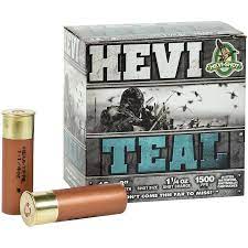 Hevi-Shot Hevi-Teal Ammunition 12 Gauge 25 Rounds 3&quot; #5 Steel Shot 1.25 oz 1500 fps