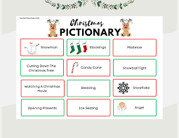 christmas pictionary game for families