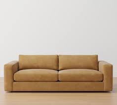 Carmel Square Wide Arm Leather Sofa