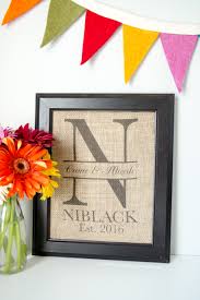 diy monogram wedding gift idea