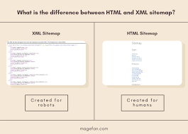 xml sitemap vs html sitemap what is