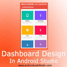 dashboard design in android studio