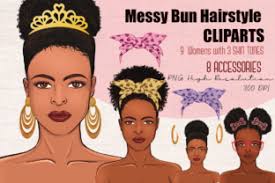 messy bun curly hair black women