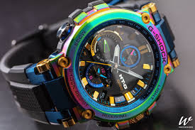 I wear neon colored shoes, i wear rainbow nato straps on i love color! The Next Rainbow Unicorn A Closer Look At The Casio G Shock Mt G 20th Anniversary Rainbow Watchonista