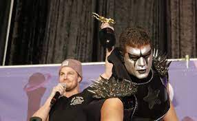 He and neville were the. Wwe S Stardust Confronts Arrow Star Stephen Amell At Dallas Comic Con