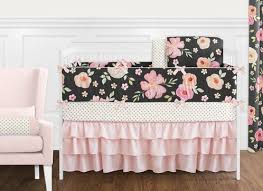 pink gold baby bedding