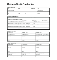 Company Credit Application Template Trade Account Customer Credit