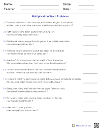 word problems worksheets dynamically