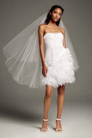 New Short White Wedding Dress Tea Length David Bridal A Line