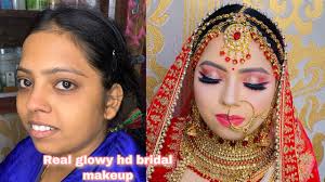 real glossy h d bridal makeup tutorial