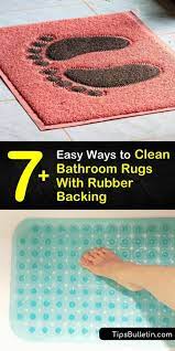 clean bathroom rugs with rubber backing