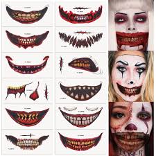 face tattoos decals kits prank props