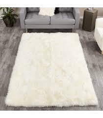 eggs white rectangle sheep fur rug