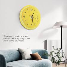1x Lemon Fruit Wall Clock Clocks Home