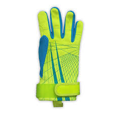 Miami Nautique Water Ski Thin Gloves In Neon Yellow Blue V 2