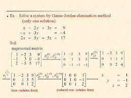 Gaussjordan Elimination N N Matrix