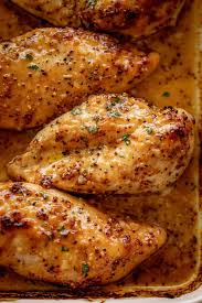 Add the lemon slices and then sit the chicken on top. Baked Chicken Breasts With Honey Mustard Sauce Cafe Delites