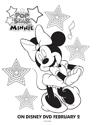 pop star minnie mouse printable