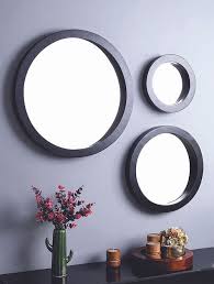 Buy Amara Black Wooden Mirrors Set Of