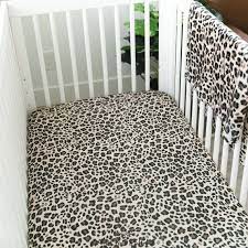 brown leopard print fitted crib sheet