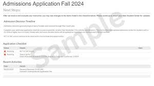 check application status university