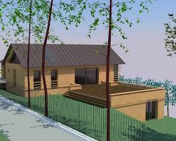 maison ossature bois sur terrain en