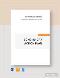 12 30 60 90 day action plan templates