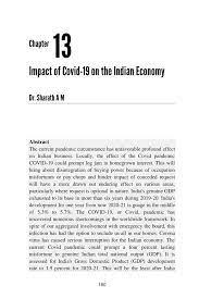 pdf impact of covid 19 on the indian