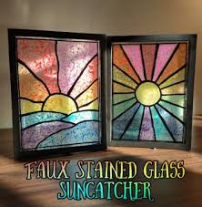 Faux Stained Glass Suncatcher Craft