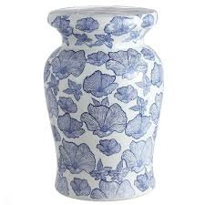 Blue Ceramic Garden Stool Tbl1018a