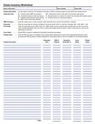 estate inventory worksheet 5