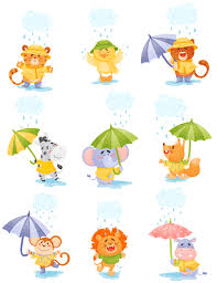 love rainy day cartoon vector