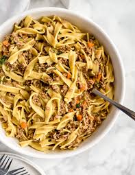easy stove top ground beef and noodles